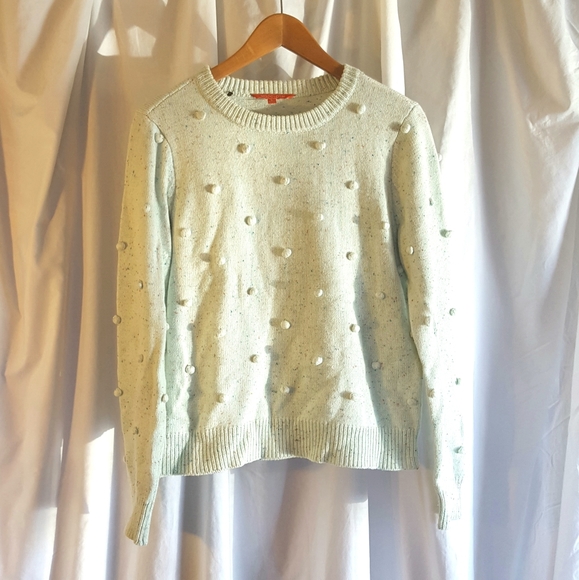 Modcloth Sweaters - Modcloth Mint Green Pompom Sweater